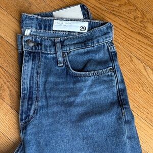 Rag & Bone Classic Blue Wide Leg Jeans